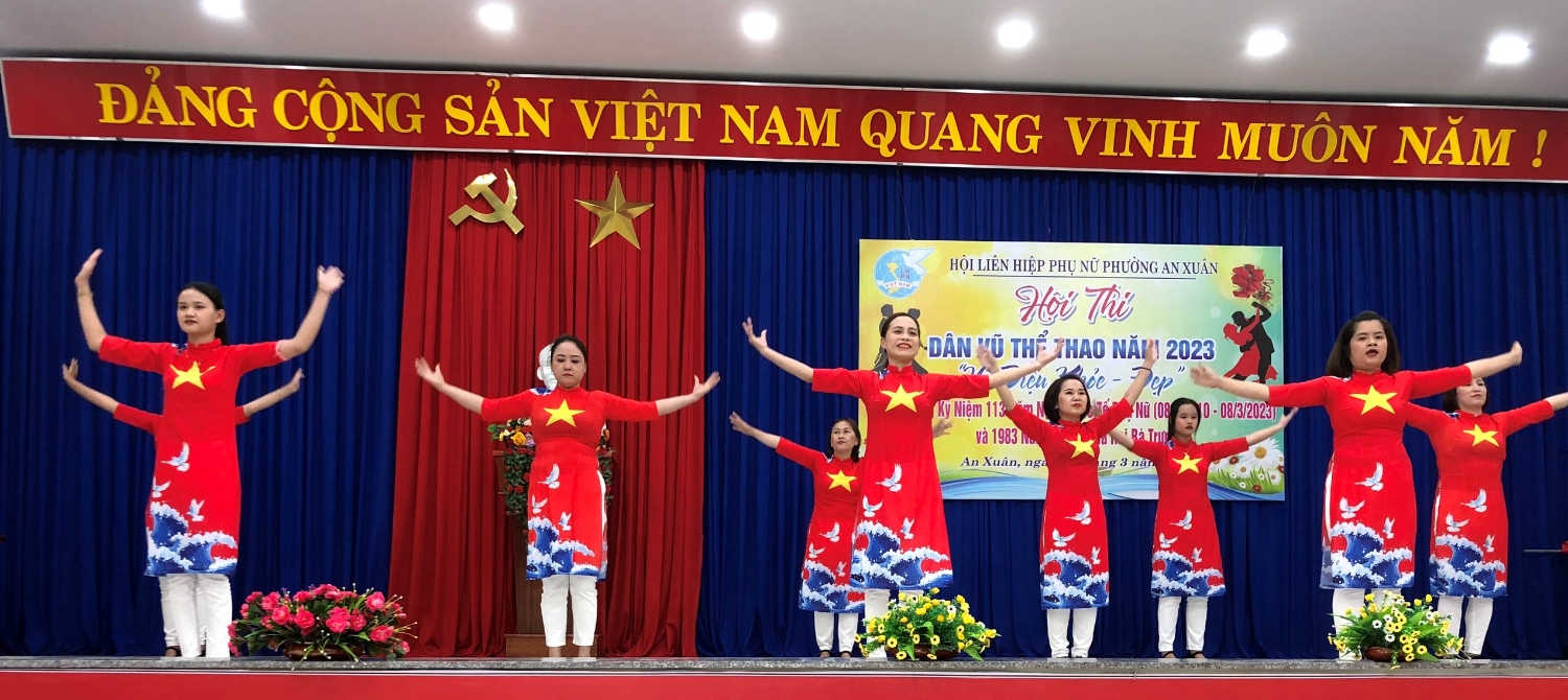 Hội LHPN phường An Xuân hội thi Dân vũ thể thao“Vũ điệu khỏe - đẹp”