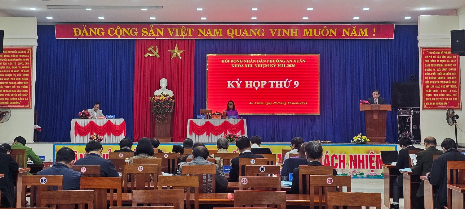 HĐND phường An Xuân thông qua 7 Nghị quyết tại kỳ họp cuối năm 2023